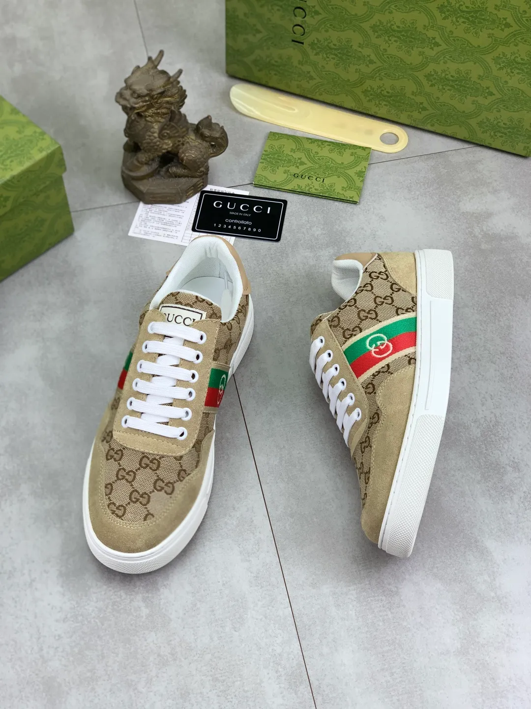 Men's men's shoes 💰P440💰 [New model] (GUCCI) official website's latest 🎁🎁casual and fashionable men's shoes 👟, hot style 💥 style is simple and elegant, exclusive for trendy men. Unique official website's latest brand double G elements Original 👑Gucci decoration, fashionable and generous, the fabric is original frosted calfskin✅Fully imported first-layer pigskin lining, the official website specifies wear-resistant, lightweight original rubber casual outsole, the classic model is taken in real life🎬38-44 3️⃣ colors available